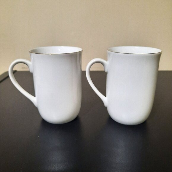 Otagiri - Vintage Mug Pair - Gray Rabbit gold trim - Picture 4 of 5